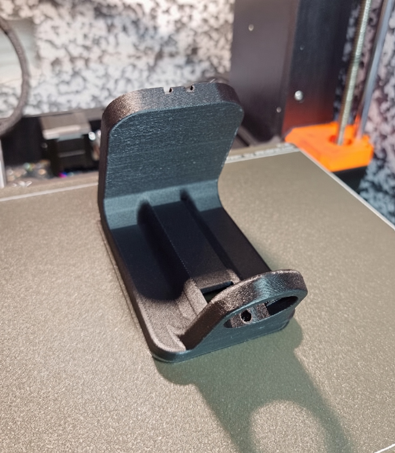 Gedrucktes Funktionsteil auf der Prusa MK4